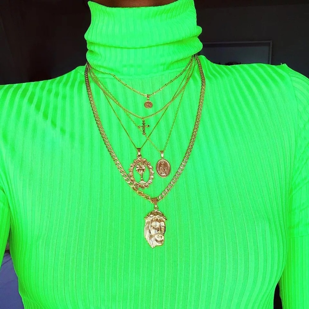 Mary Pendant Multilayer Necklace